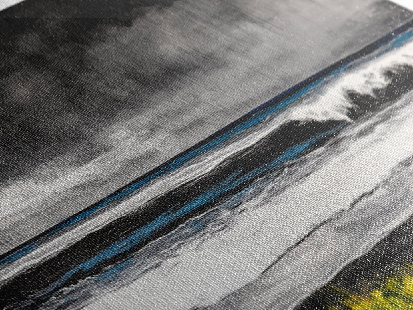 Stormy Ocean, Rolling Waves, Coastal Horizon, Dark Sky, Framed Canvas Print, Minimalist Wall Art, Beach House Decor, Ocean Lovers Gift