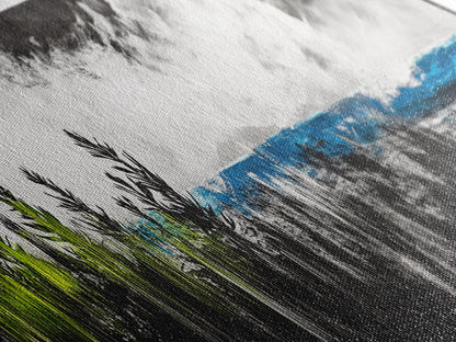 Dark Seascape, Moody Ocean, Coastal Wall Art, Framed Canvas Print, Nautical Decor, Modern Black and White, Ocean Horizon, Stormy Sky