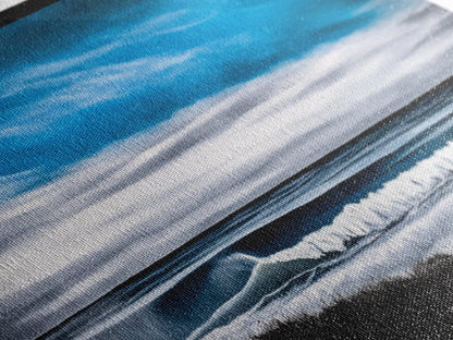 Ocean Wave, Coastal Seascape, Framed Canvas Print, Nautical Wall Art, Beach House Decor, Blue Wave Painting, Living Room Artwork, Minimalist Art