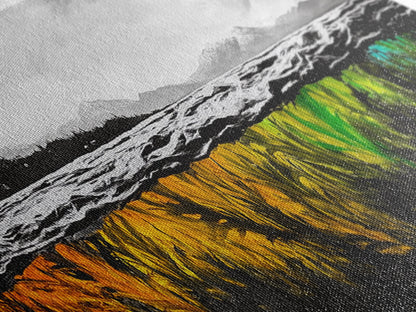 Vibrant Seaweed, Ocean Depths, Underwater Wall Art, Canvas Print, Coastal Living Decor, Abstract Marine Painting, Dining Room Art