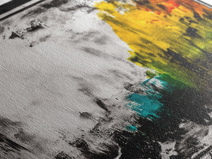 Moody Landscape Painting, Minimalist Nature Art, Rustic Home Decor, Dramatic Wall Art, Modern Abstract Print, Framed Canvas Print