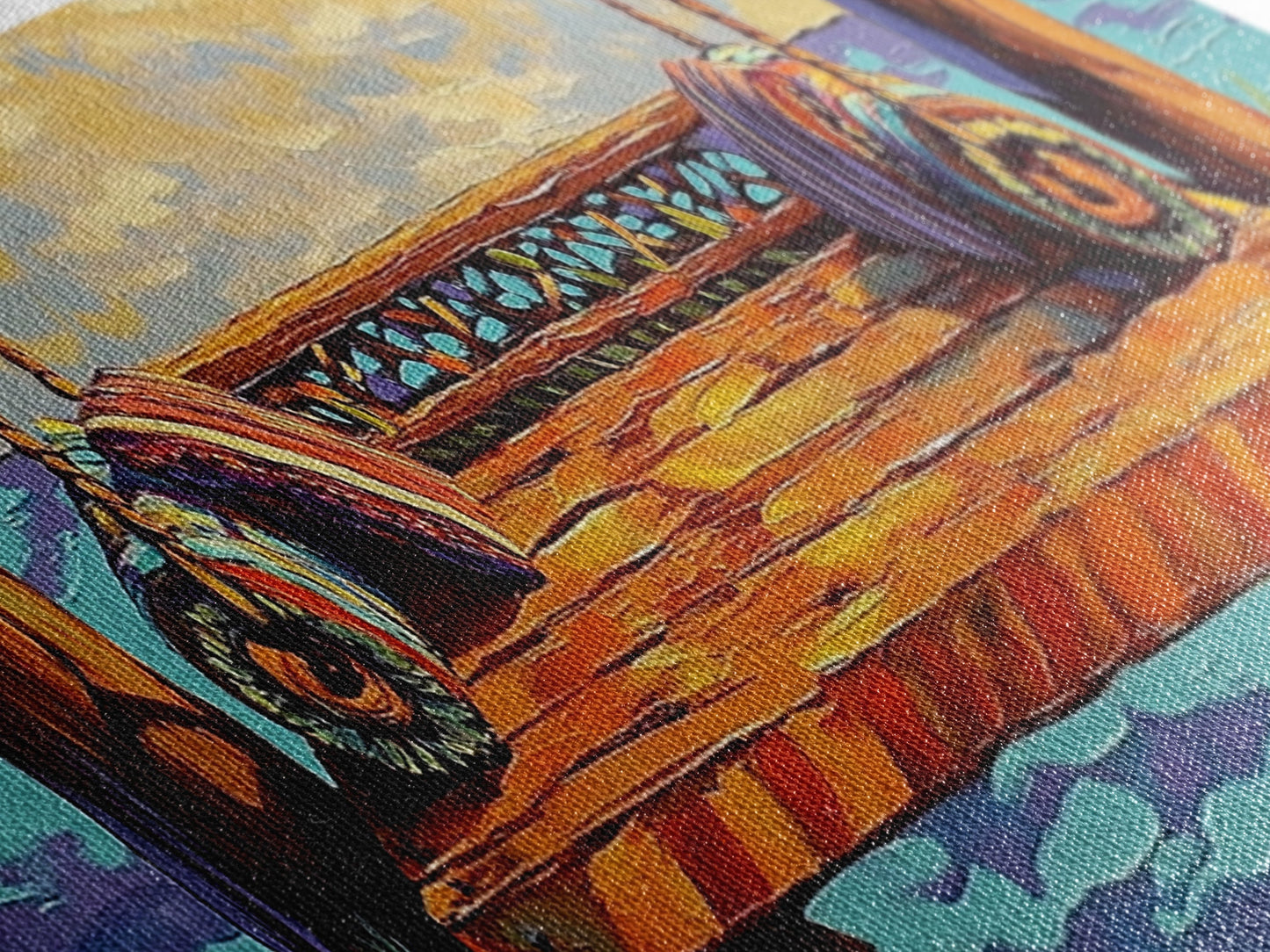 Ocean Swing Scene, Relaxing Seaside Painting, Nautical Coastal Art, Beach House Decor, Peaceful Canvas Print, Hallway Art, Bedroom Art