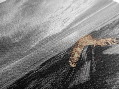 Beach Bonfire Glow, Coastal Campfire Art, Sunset Ocean Scene, Framed Canvas Print, Autumn Decor, Rustic Living Room Wall Art