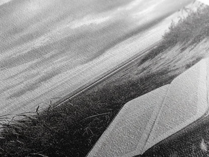 Bible on Beach, Spiritual Escape, Coastal Tranquility, Nature Meditation, Canvas Print, Faith Wall Art, Office Decor, Minimalist Art