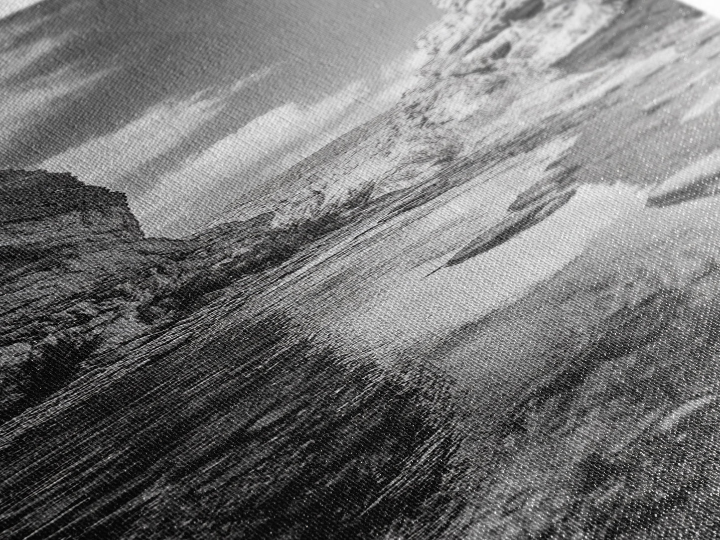 Canyon Stream, Desert Serenity, Nature Escape, Earth Tones, Calm Mood, Framed Canvas Print, Bedroom Wall Art, Minimalist Landscape Art