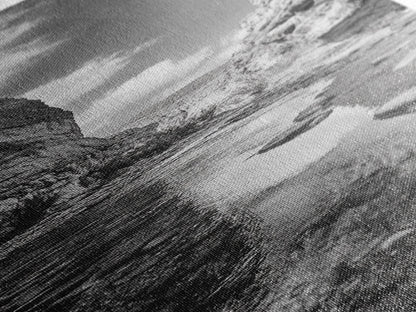 Canyon Stream, Desert Serenity, Nature Escape, Earth Tones, Calm Mood, Framed Canvas Print, Bedroom Wall Art, Minimalist Landscape Art