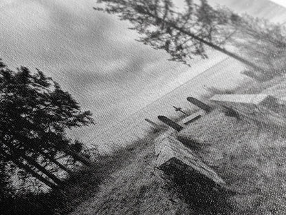 Coastal Graveyard, Moody Seascape, Quiet Reflection Scene, Framed Canvas Print, Gothic Office or Haunted Fall Wall Art Decor, Hallway Wall Art