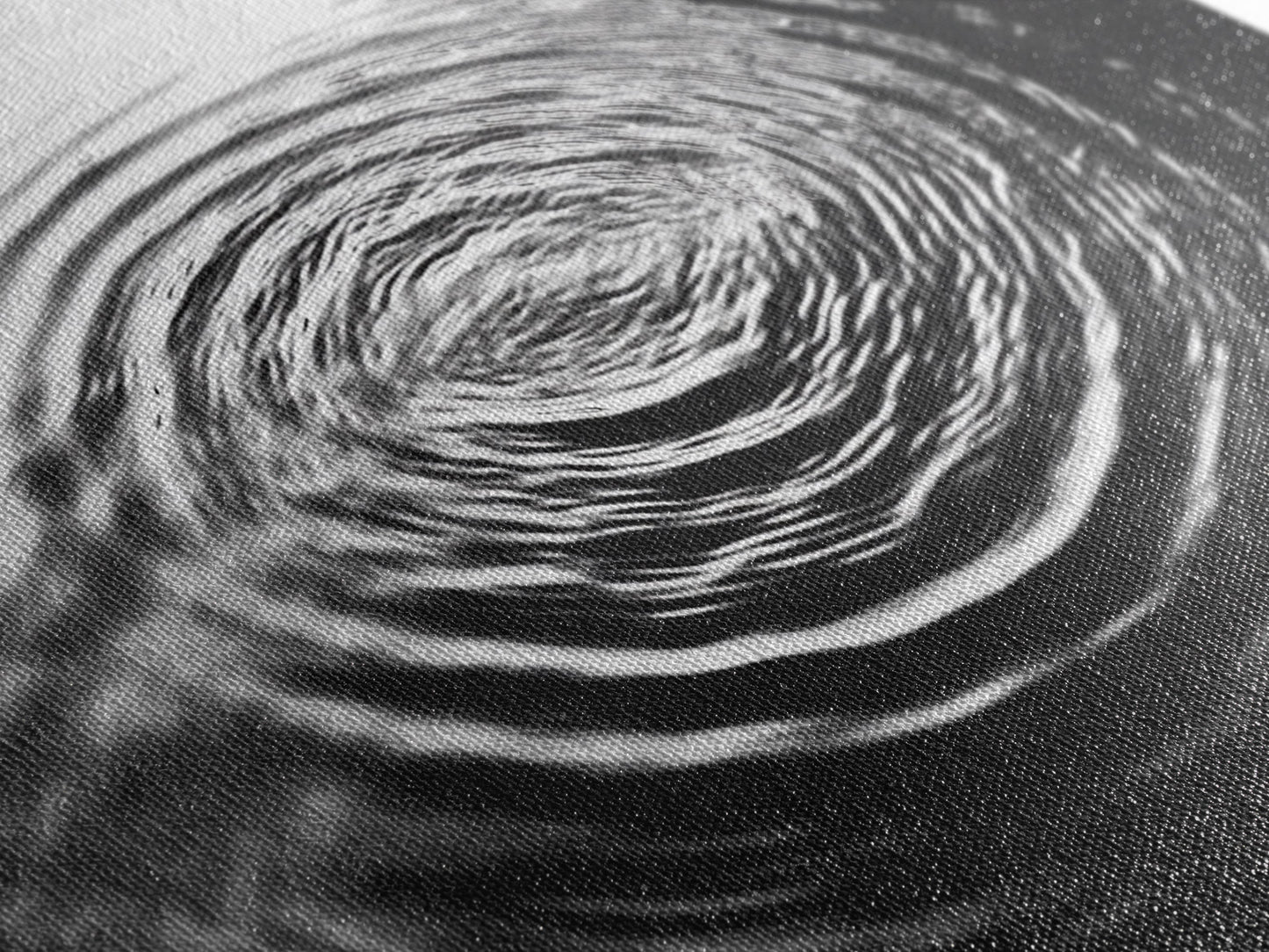 Zen-Motiv „Wasserwellen“, abstrakte Bewegung, monochrome Fluid Art, Leinwanddruck, moderne minimalistische Wandkunst, Badezimmer- oder Spa-Raumdekoration