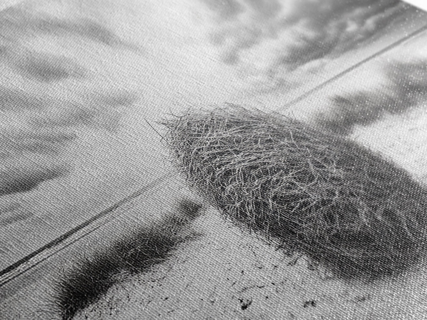 Desert Tumbleweed, Western Landscape, Stormy Sky, Framed Canvas Print, Rustic Farmhouse Wall Art, Fall Decor, Minimalist Western Art