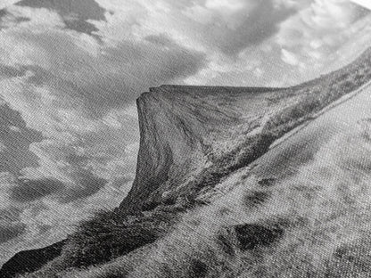 Volcano Peak, Dramatic Clouds, Nature Power, Canvas Print, Mountain Wall Art, Office Nature Photography, Landscape Fine Art Print