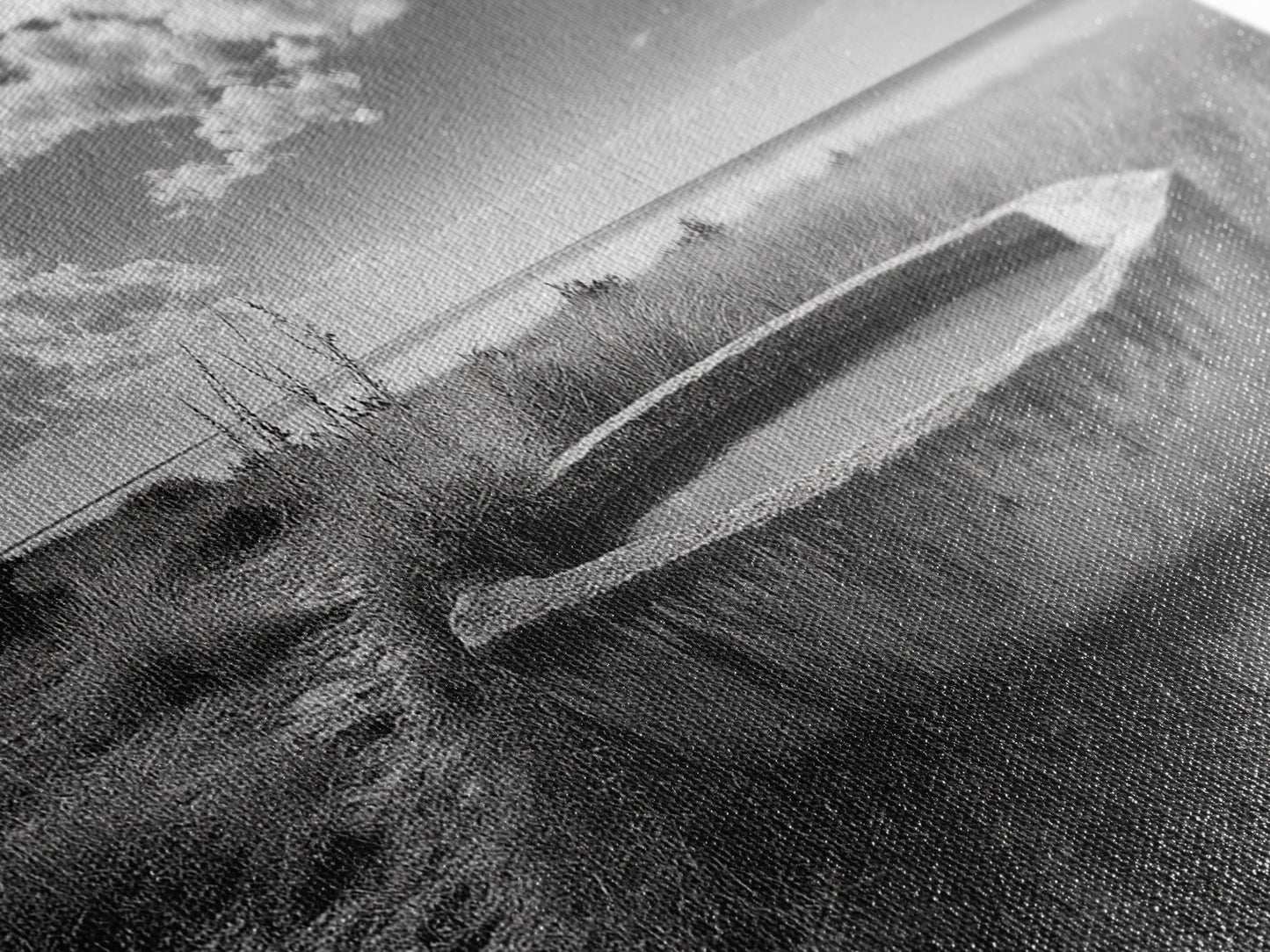 Concrete Trough, Coastal Horizon, Grassy Shoreline, Canvas Print, Rustic Farmhouse Bathroom Art, Minimalist Nature, Fall Beach Wall Decor