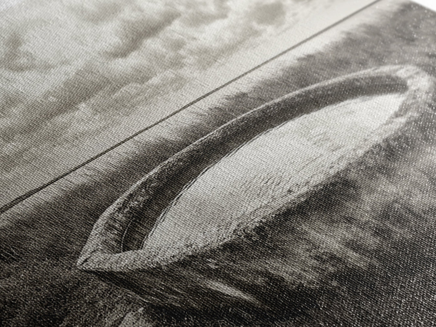 Water Trough, Overcast Skies, Ocean Breeze, Framed Canvas Print, Country Rustic Wall Art, Sepia Toned Fall Decor, Entryway Or Den Art