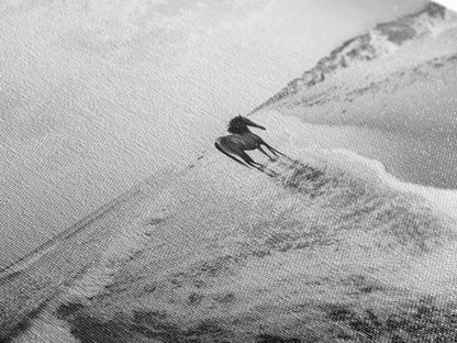 Wild Horse Beach, Coastal Nature Art, Minimalist Animal Photography, Serene Landscape, Neutral Bedroom Decor, Framed Canvas Print