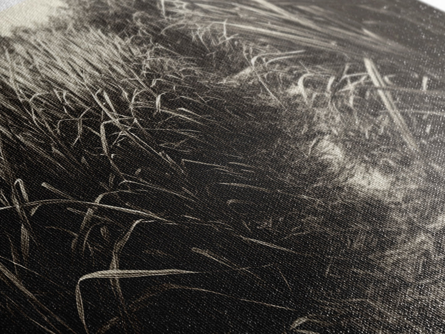 Grasbewachsener Pfad, Naturmotiv, Rustikale Landschaft, Naturnahe Wohndekoration, Herbstliche Flurkunst, Gerahmter Leinwanddruck