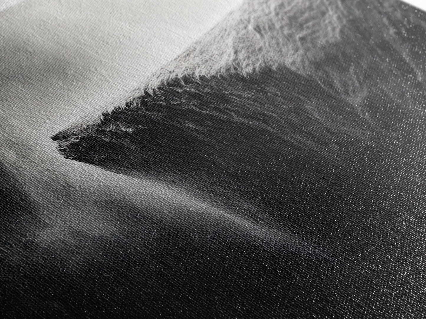 Misty Cliff, Fantasy Landscape, Monochrome Art, Mysterious Edge, Canvas Print, Moody Wall Decor, Bedroom Wall Art, Dark Nature Photography