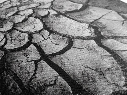 Cracked Earth Texture, Nature Closeup, Desert Minimalism, Earth Tone Art, Canvas Print, Rustic Home Decor, Fall Entryway Wall Art