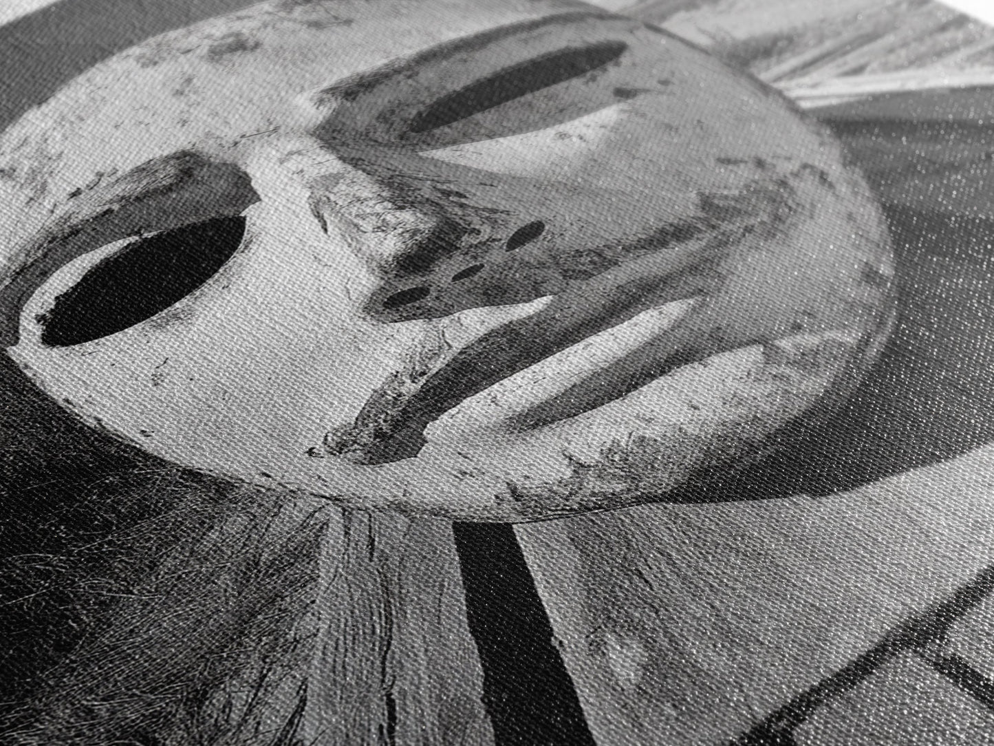 Weathered Mask, Coastal Surreal, Driftwood Dream, Canvas Print, Abstract Wall Art, Rustic Home Decor, Boho Artistic Style