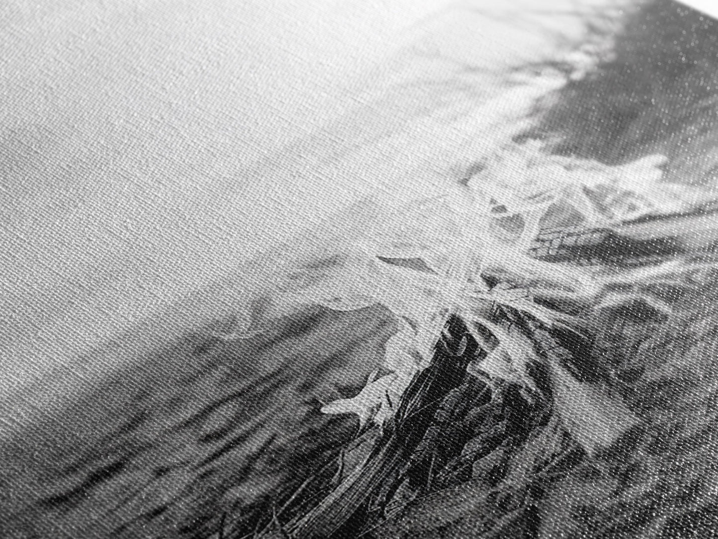 Campfire, Beach, Smoke, Glow - Cozy outdoor scene with flickering flame, Canvas Print, perfect rustic cabin or camping decor, Autumn Wall Art