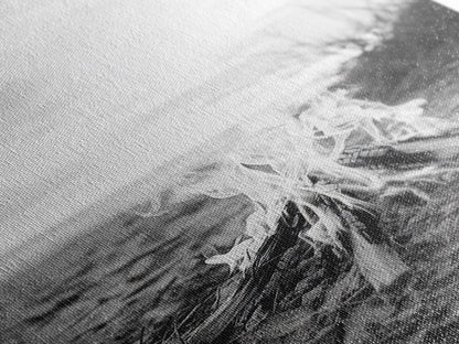 Campfire, Beach, Smoke, Glow - Cozy outdoor scene with flickering flame, Canvas Print, perfect rustic cabin or camping decor, Autumn Wall Art