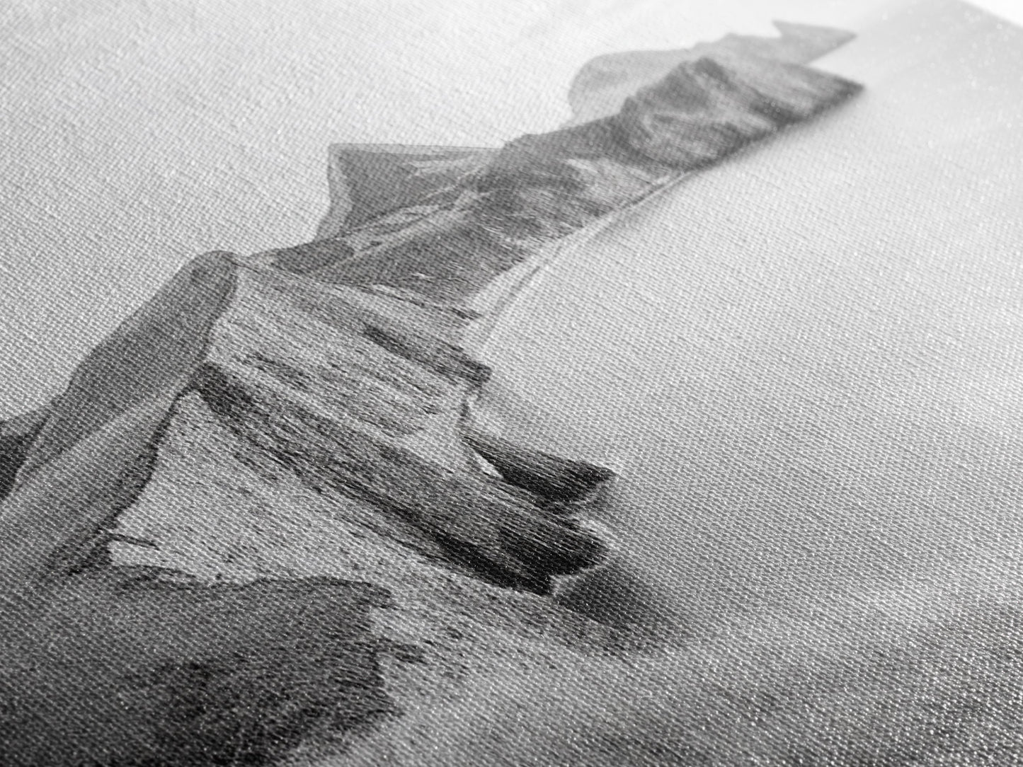 Cliff Coast, Rolling Hills, Seaside Bluffs, Canvas Print, dreamy landscape photography, light neutral living room art, tranquil office decor