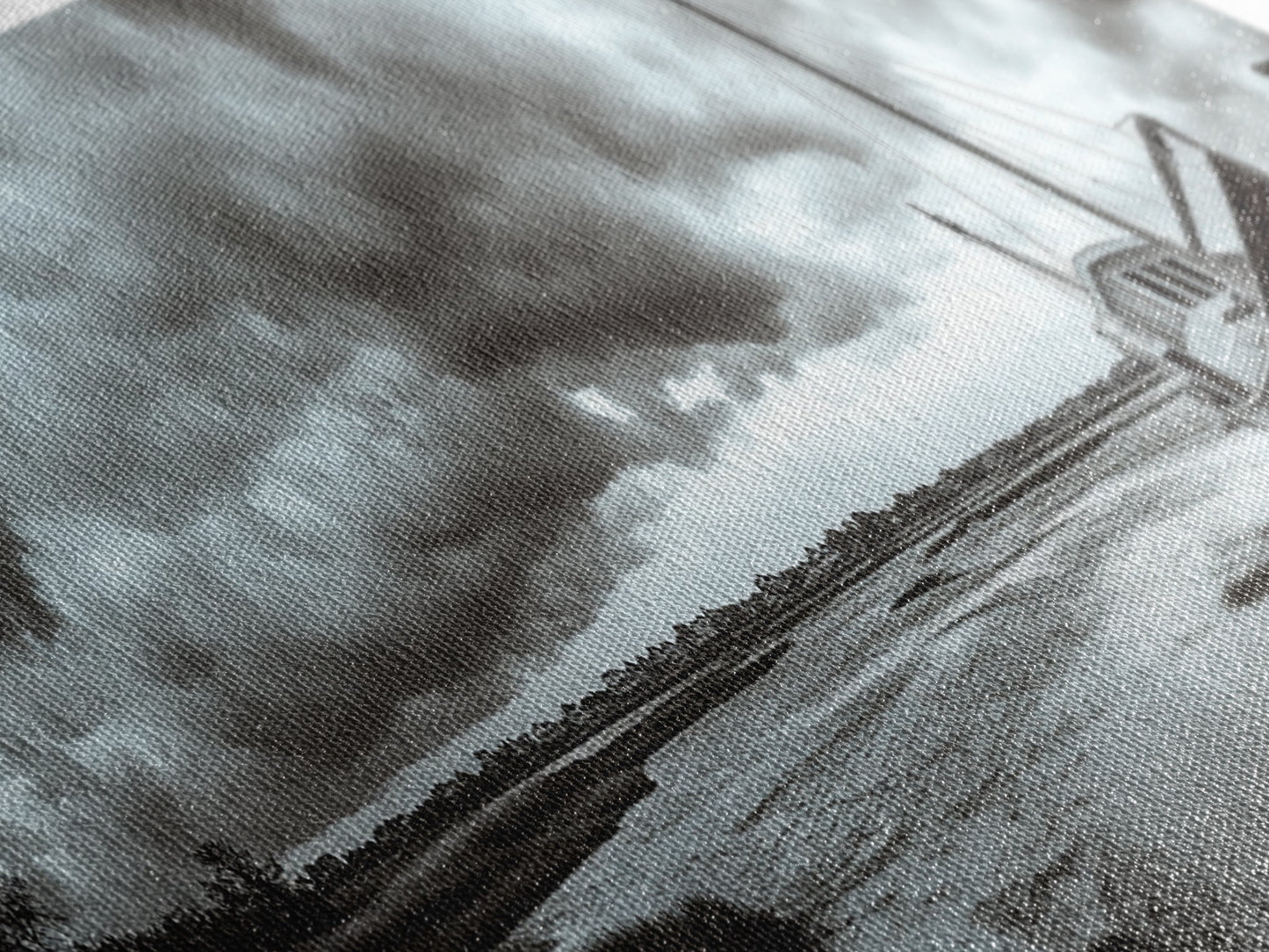 Abandoned Fishing Boat, Coastal Storm Scene, Rustic Nautical Decor, Framed Canvas Print, Beach House Art, Autumn Decor, Moody Wall Print