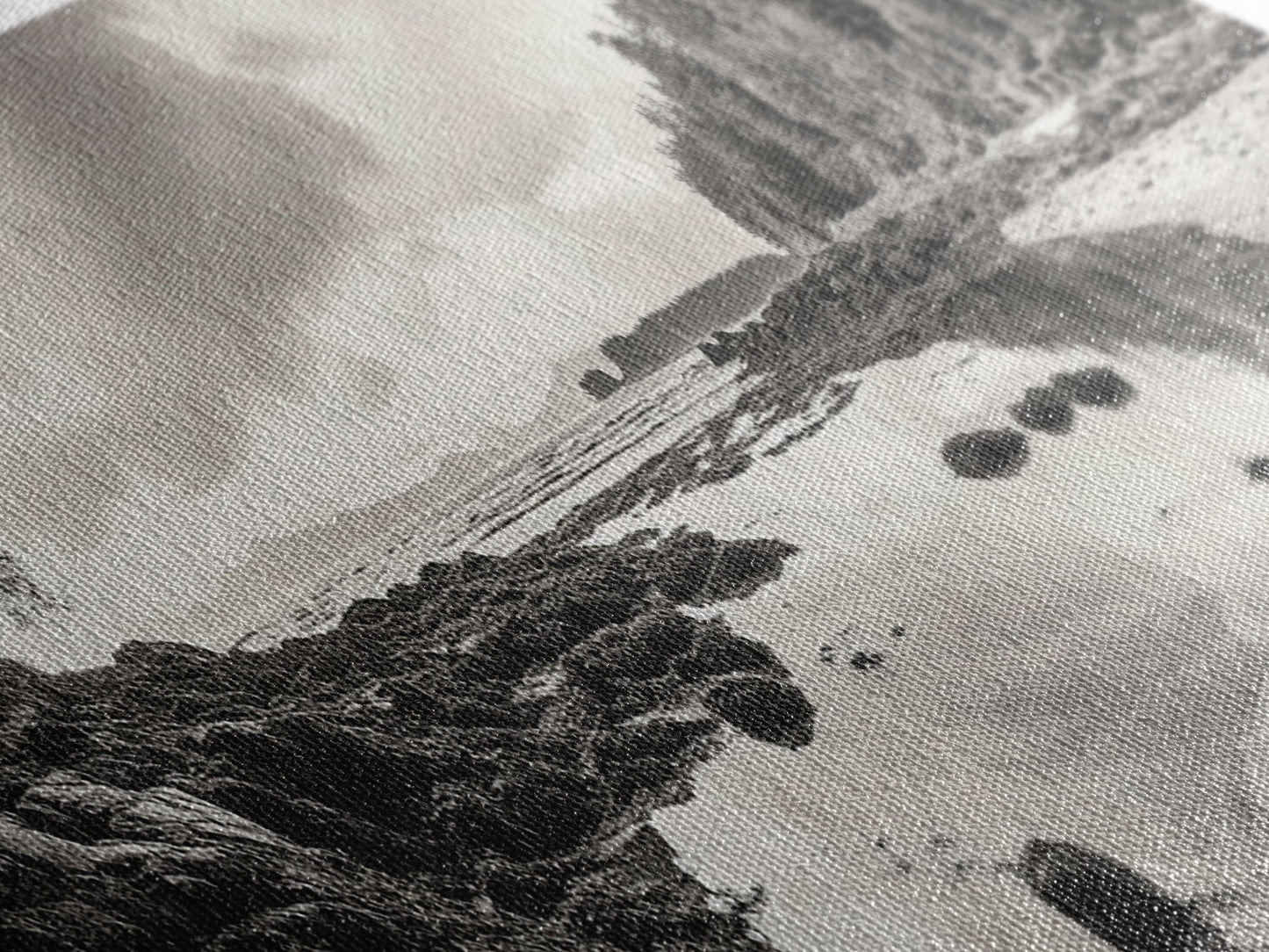 Tidal Pools, Coastal Calm, Forest Edge, Framed Canvas Print, Tranquil Bathroom Art, Pacific Northwest Decor, Nature Inspired Style