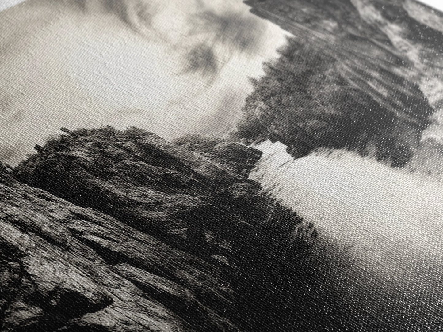 Canyon River Sunset, Dramatic Sky Photography, Nature Scene Art, Framed Canvas Print, Office or Hallway Wall Decor, Bold Earth Tones