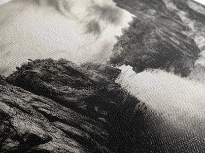 Canyon River Sunset, Dramatic Sky Photography, Nature Scene Art, Framed Canvas Print, Office or Hallway Wall Decor, Bold Earth Tones