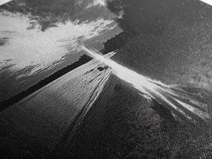 Beach Bonfire, Sunset Glow, Autumn Shoreline, Firelight Sky, Canvas Print, Fall beach decor, cozy wall art, rustic art, lake house style