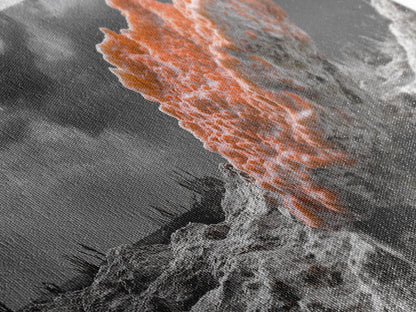 Coral Texture Art, Desert Coral Print, Earthy Organic Decor, Vibrant Nature Scene, Framed Canvas Print, Living Room Wall Art, Natural Art