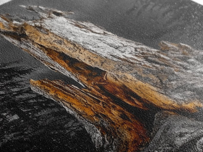 Forest Stump, Enchanted Tree, Woodland Nature, Autumn Mood, Framed Canvas Print, Rustic Wall Art, Cabin Decor, Fall Wall Accent