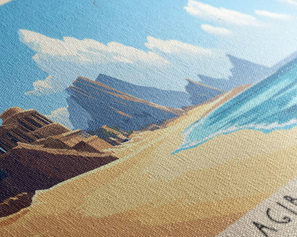 Agiba Beach, Egypt Panoramic Print, Vacation Gift, Egypt Wall Art, Beach Painting, Beach Decor, Beach Or Lakehouse Art