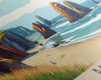 Bandon, Oregon Panoramic Print, Vacation Gift, Oregon Wall Art, Vacation Wall Art, Vacatation Memories, Beach Decor, Beach Or Lakehouse Art