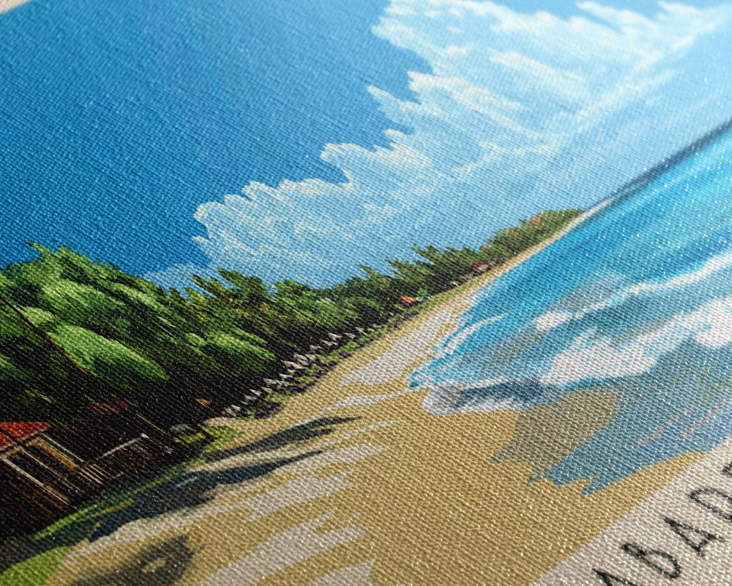 Cabarete Beach, Dominican Republic Panoramic Print, Vacation Gift, Dominican Republic Wall Art, Beach Painting, Beach Decor, Beach Or Lakehouse Art