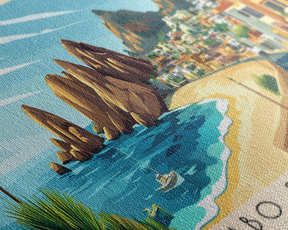 Cabo San Lucas, Mexico Panoramic Print, Vacation Gift, Mexico Wall Art, Beach Painting, Beach Decor, Beach Or Lakehouse Art