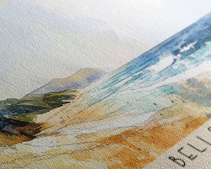 Bells Beach, Australia Watercolor Beach Print, Vacation Gift, Australia Wall Art, Framed Canvas Print, Framed Beach Painting