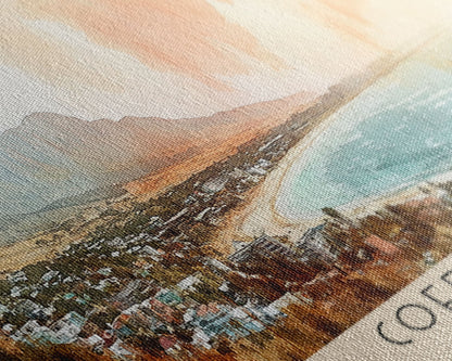 Coffee Bay, South Africa Watercolor Print, Vacation Gift, South Africa Wall Art, Beach Painting, Beach Decor, Large Wall Art, Wood Frame Art