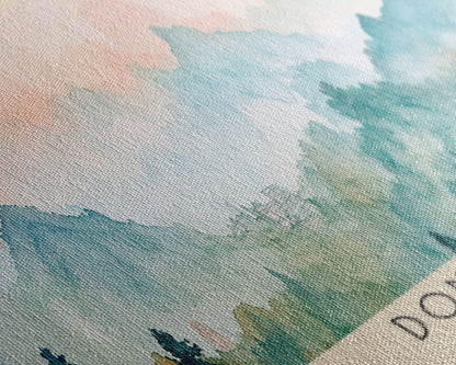 Dongtou, China Watercolor Print, Vacation Gift, China Wall Art, Beach Painting, Beach Decor, Large Wall Art, Wood Frame Art