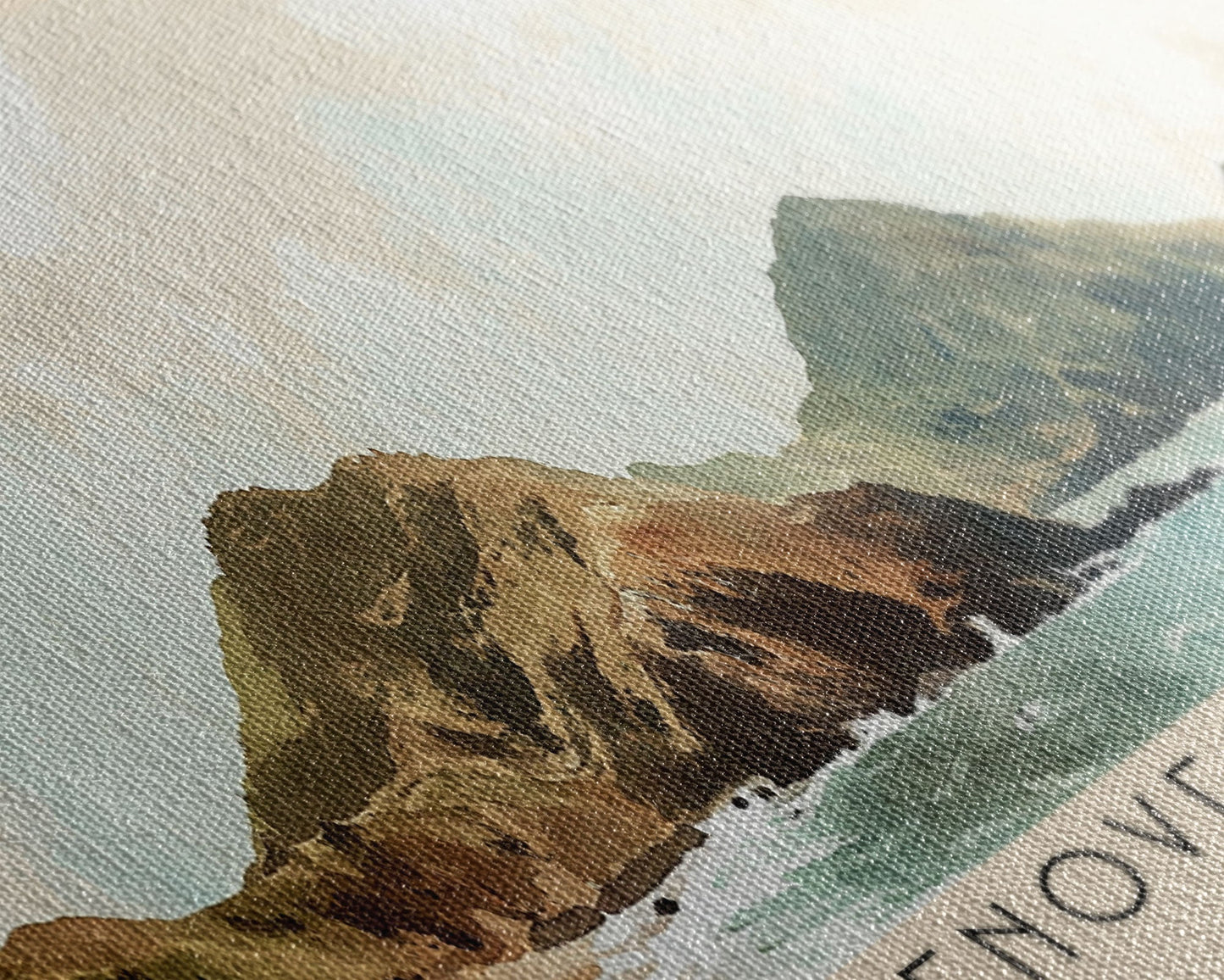 Genovesa Island, Ecuador Watercolor Beach Print, Vacation Gift, Ecuador Wall Art, Framed Canvas Print, Framed Beach Painting