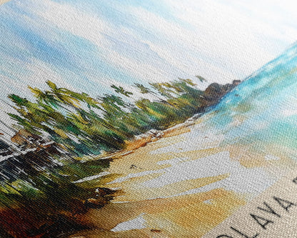 Playa Fronton, Dominican Republic Watercolor Print, Vacation Gift, Dominican Republic Wall Art, Beach Painting, Beach Decor, Large Wall Art, Wood Frame Art