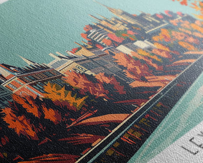 Panoramagemälde von Lexington, Kentucky, gerahmter Leinwanddruck im Mid-Century-Modern-Stil, Retro-Pop-Art-Reiseposter, Wanddekoration fürs Wohnzimmer