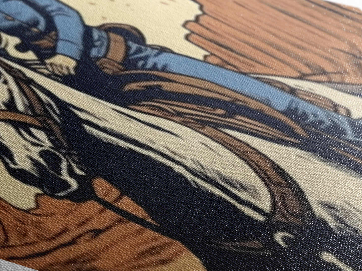 Trailblazing Cowgirl Diamond Shaped Western Wall Art Canvas Embossed Print Horseback Desert Landscape Rustic Country Home Decor