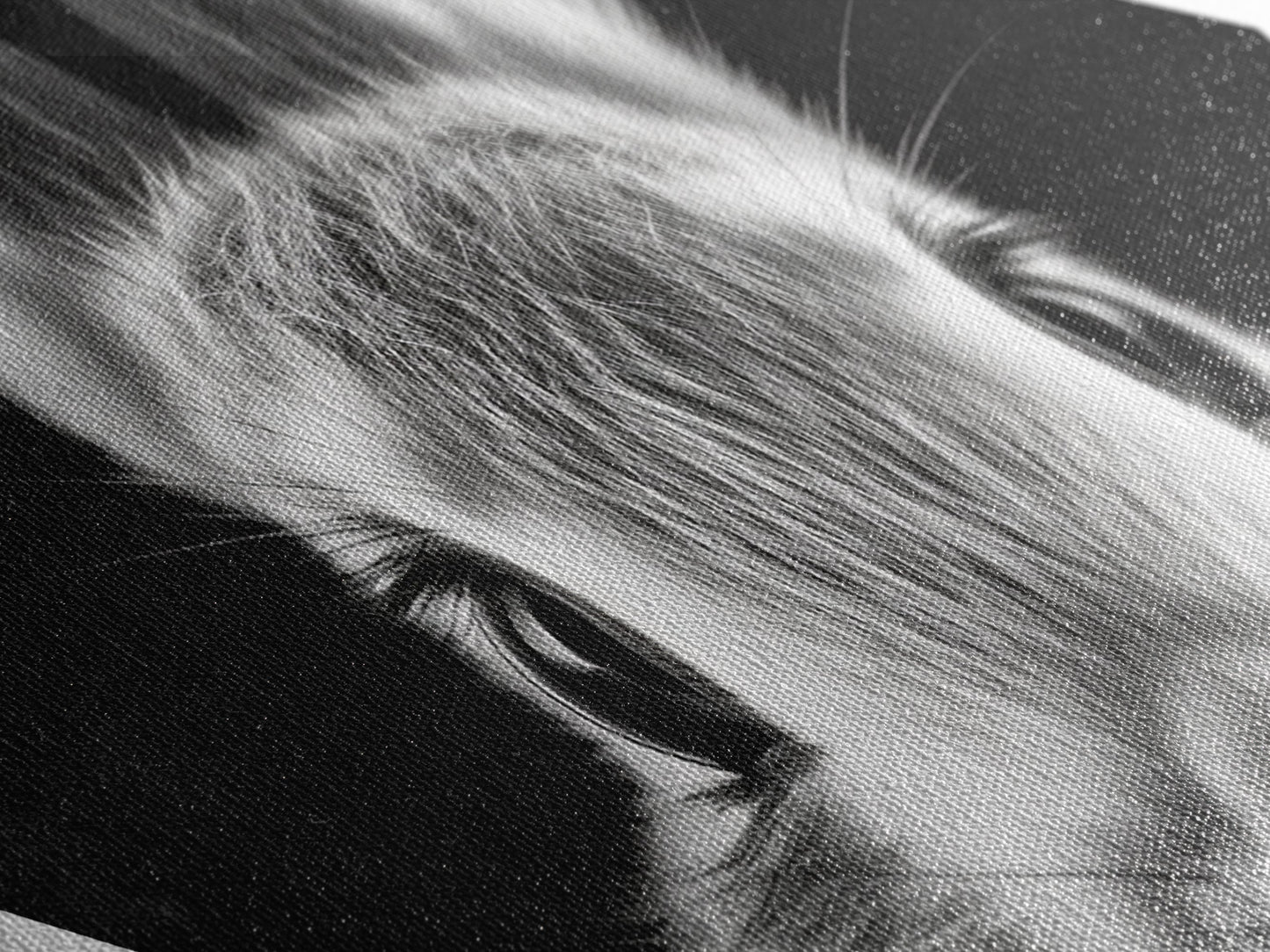 Curious Bunny Face Diamond Shaped Canvas Textured Print, Black and White Rabbit Animal Art, Minimalist Pet Lover Wall Decor