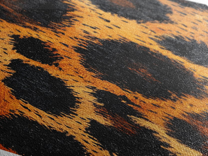 Leopard Print Pattern Diamond Shaped Canvas Textured Print, Bold Animal Wall Art, Safari Jungle Aesthetic, Glam Fashion Decor