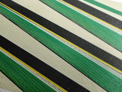 Abstract Sail Wind – Diamond Shaped Canvas Textured Print with retro sailboat geometry, green yellow nautical minimalist coastal theme