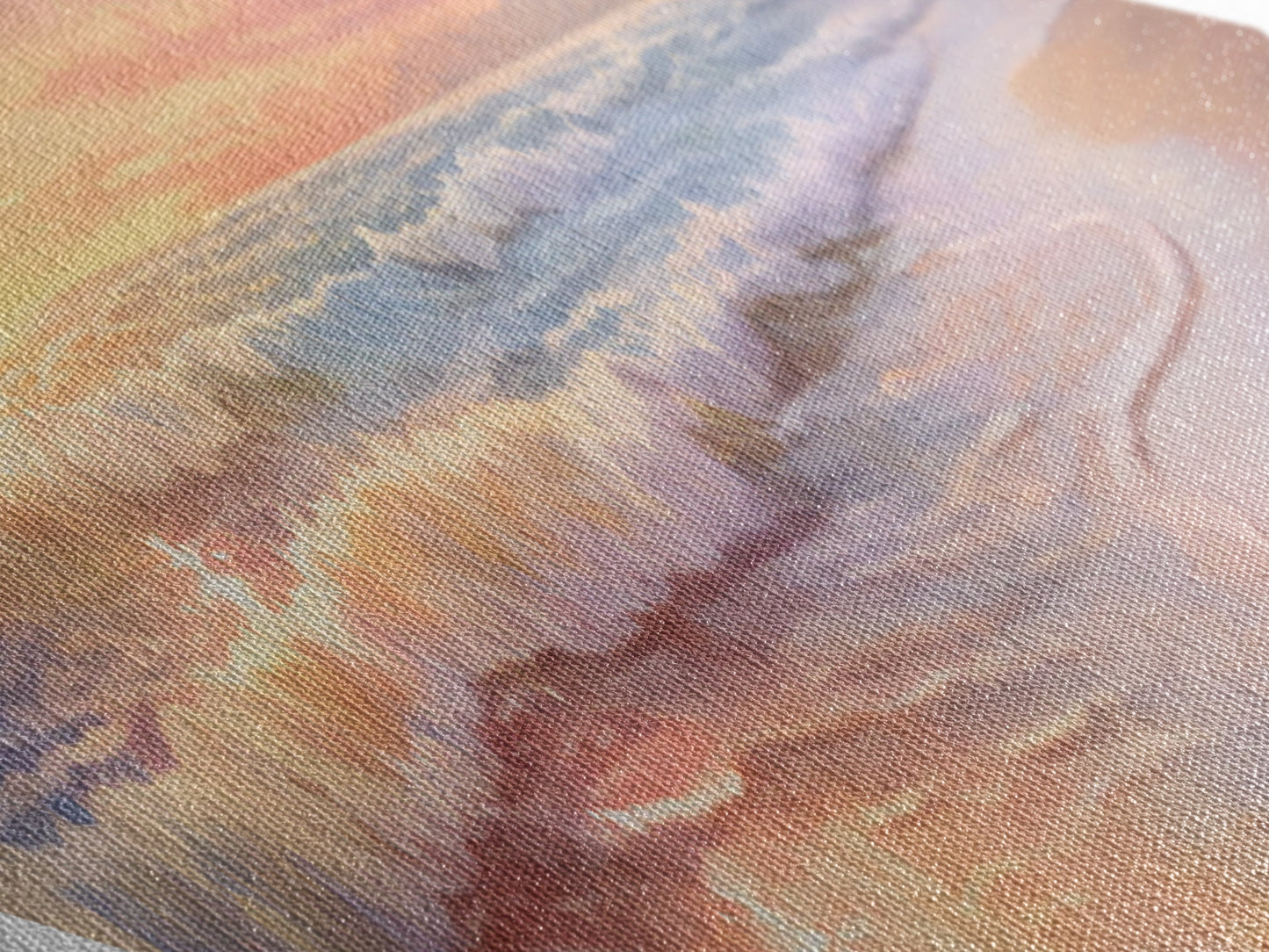 Sunset Over The Ocean Wood Framed Canvas Art Print, Nautical Painting, Seascapes Painting, Beach House Decor, Pacific Ocean Art