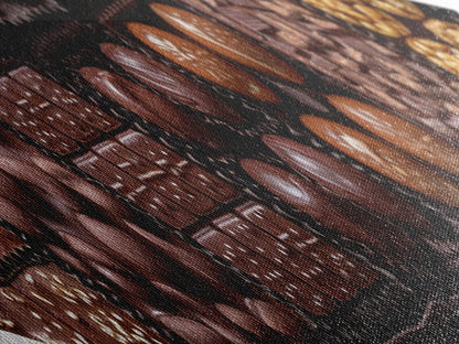 Chocolate Bliss Box Diamond Shaped Canvas Textured Print Gourmet Sweets Wall Art Kitchen Decor Foodie Gift Valentine's Day