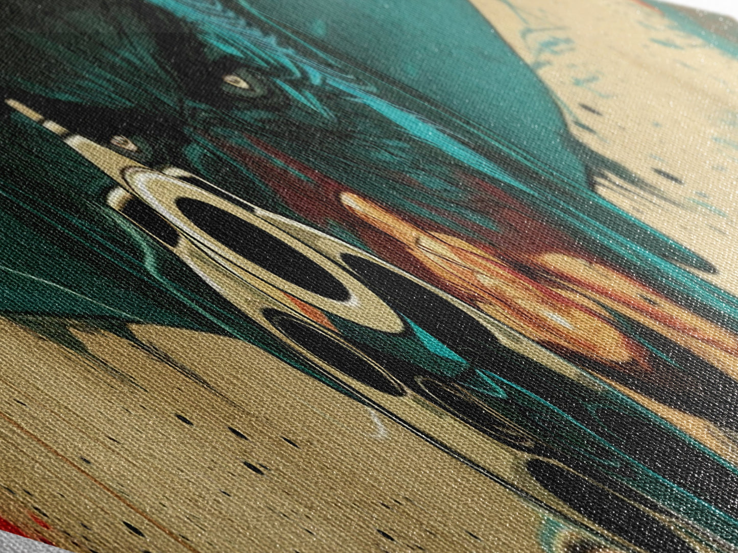 Western Gunman Gaze Diamond Shaped Canvas Embossed Print Pop Art Cowboy Portrait Bold Americana Wall Decor Man Cave Accent