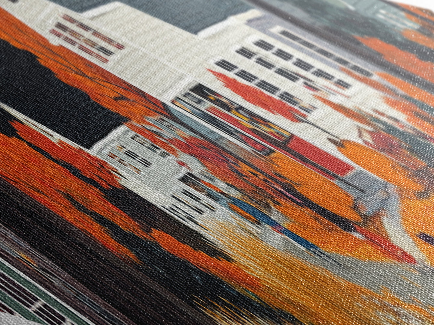 Kaleidoscope Burst One Diamond Shaped Canvas Art Print modern abstract colorful geometric wall decor vibrant living room gift