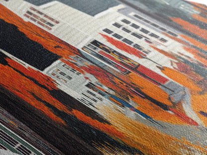 Kaleidoscope Burst One Diamond Shaped Canvas Art Print modern abstract colorful geometric wall decor vibrant living room gift